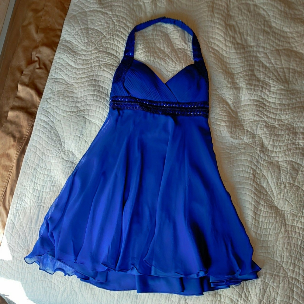 Scala Blue Prom Dress Sz Small